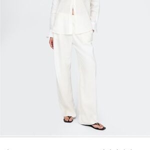 GAP White Wide Leg Pants Relaxed Fit